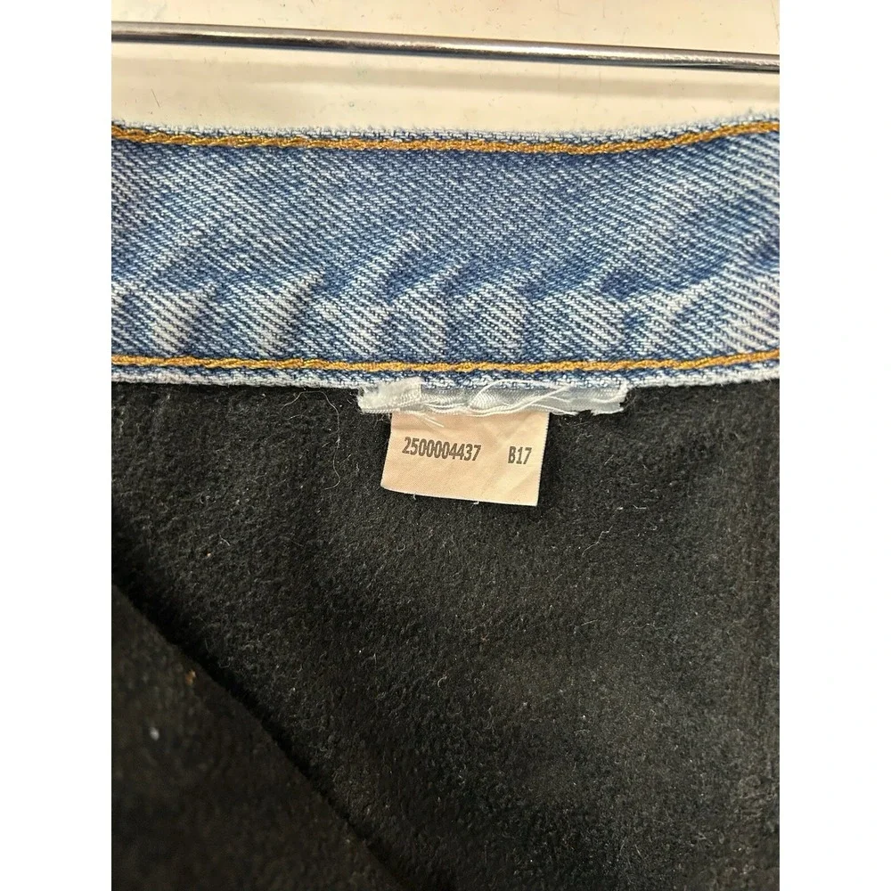 CARHARTT Relaxed‎ Fit Fleece Lined Jeans Medium Blue Denim Men's Size 34X31